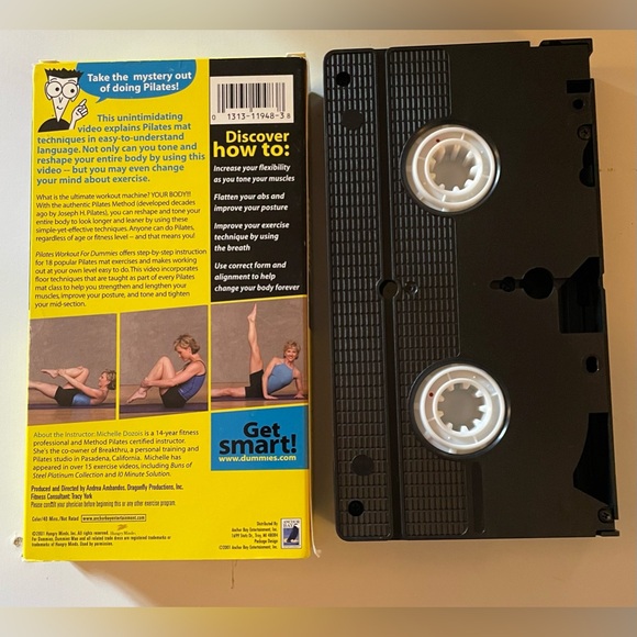 Pilates Workout For Dummies VHS. 2001 VHS WORKOUT - Picture 2 of 2